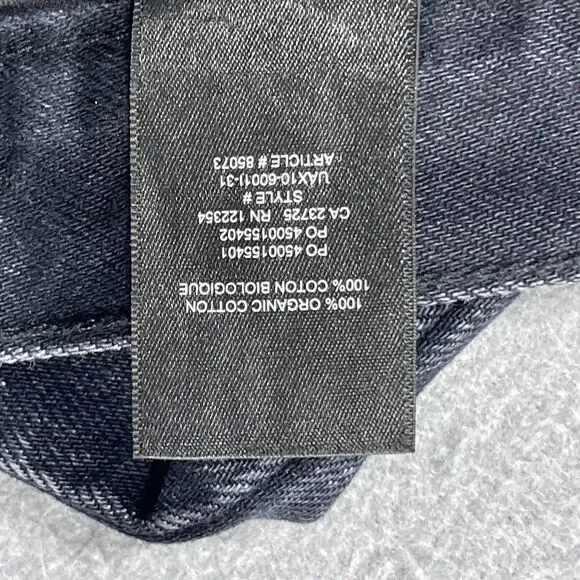 Aritzia Denim Forum‎ The BF High Rise Lose Jeans Women 28L Black Button Fly - Picture 11 of 14